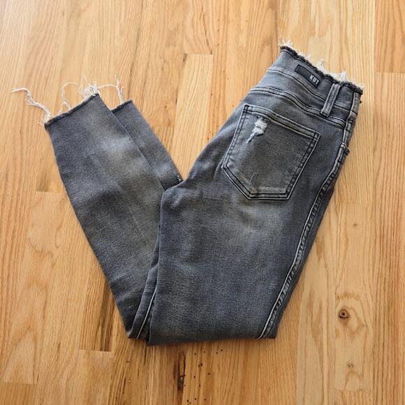Kut from the Kloth High rise  gray Connie Fab Ab Ankle Skinny jeans size 4 - Picture 1 of 11